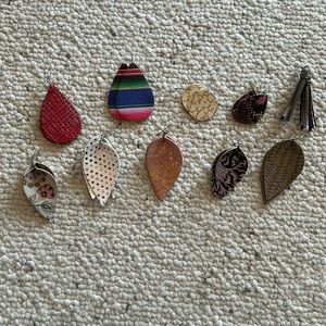 Handmade leather earrings